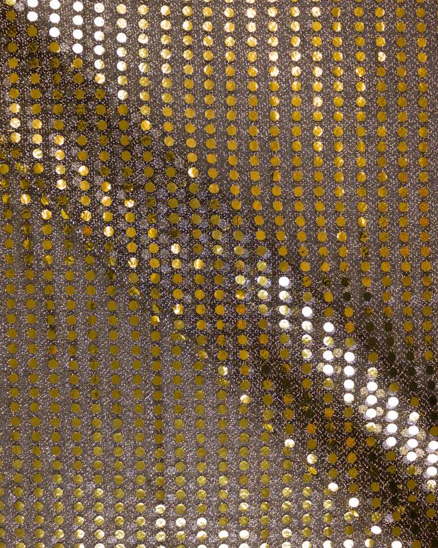 Round Glitter Fabric Golden - Tissushop